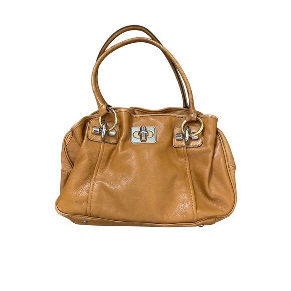 B. Makowsky Women's Tan Glove Leather Satchel - Picture 1 of 14